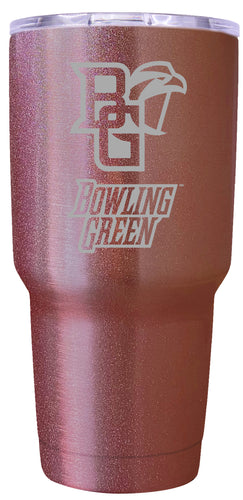 Bowling Green Falcons Premium Laser Engraved Tumbler - 24oz Stainless Steel Insulated Mug Rose Gold