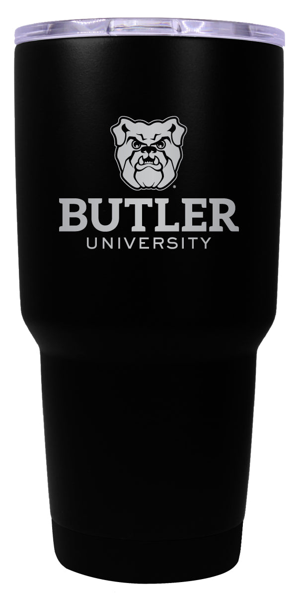 Butler Bulldogs 24 oz Engraved Insulated Stainless Steel Tumbler Black Officially Licensed 2-Pack