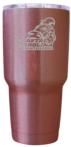 Coastal Carolina University Premium Laser Engraved Tumbler - 24oz Stainless Steel Insulated Mug Rose Gold