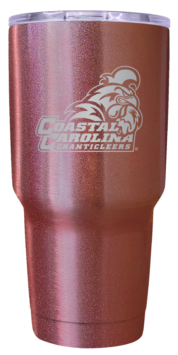 Coastal Carolina University 24 oz Engraved Insulated Stainless Steel Tumbler Rose Gold Officially Licensed Single