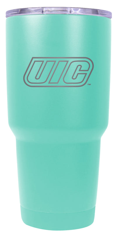 University of Illinois at Chicago 24 oz Engraved Insulated Stainless Steel Tumbler Seafoam Officially Licensed 2-Pack