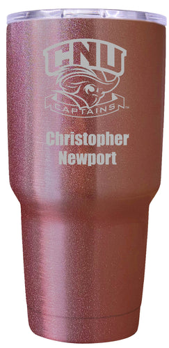 Christopher Newport Captains Premium Laser Engraved Tumbler - 24oz Stainless Steel Insulated Mug Rose Gold