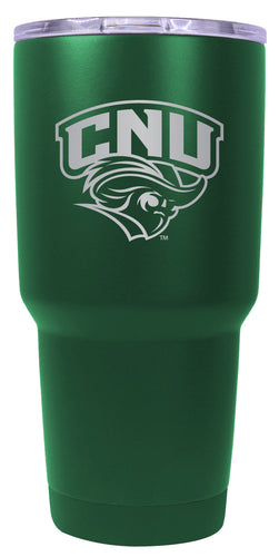 Christopher Newport Captains 24 oz Engraved Insulated Stainless Steel Tumbler Green Officially Licensed Single