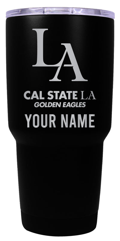 California State University Los Angeles Officially Licensed 24 oz Customizable Engraved Insulated Stainless Steel Tumbler Black