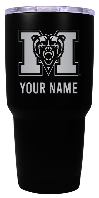 Mercer University Officially Licensed 24 oz Customizable Engraved Insulated Stainless Steel Tumbler Black