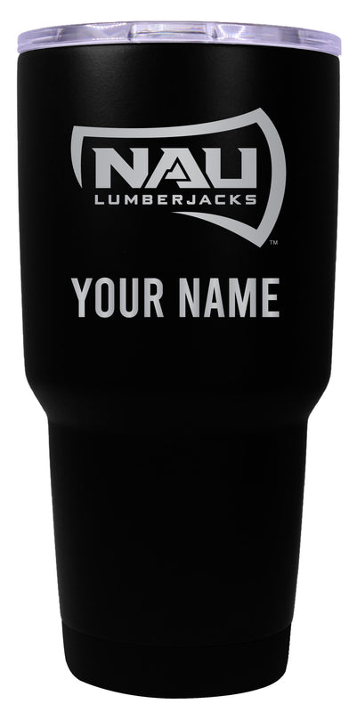 Northern Arizona University Officially Licensed 24 oz Customizable Engraved Insulated Stainless Steel Tumbler Black