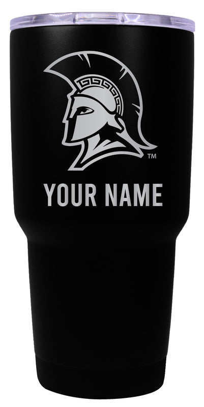 North Carolina Greensboro Spartans Officially Licensed 24 oz Customizable Engraved Insulated Stainless Steel Tumbler Black