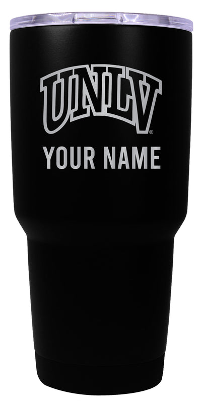 UNLV Rebels Officially Licensed 24 oz Customizable Engraved Insulated Stainless Steel Tumbler Black