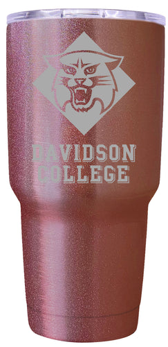 Davidson College Premium Laser Engraved Tumbler - 24oz Stainless Steel Insulated Mug Rose Gold