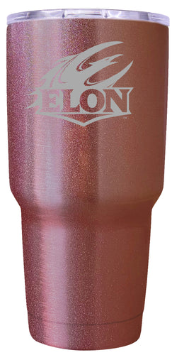 Elon University Premium Laser Engraved Tumbler - 24oz Stainless Steel Insulated Mug Rose Gold