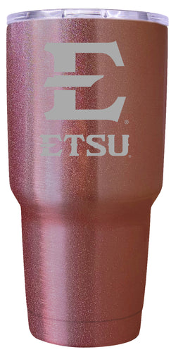 East Tennessee State University Premium Laser Engraved Tumbler - 24oz Stainless Steel Insulated Mug Rose Gold