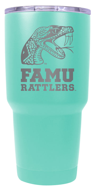 Florida A&M Rattlers 24 oz Engraved Insulated Stainless Steel Tumbler Seafoam Officially Licensed 2-Pack
