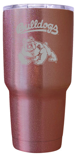 Fresno State Bulldogs Premium Laser Engraved Tumbler - 24oz Stainless Steel Insulated Mug Rose Gold