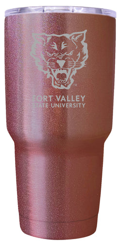 Fort Valley State University Premium Laser Engraved Tumbler - 24oz Stainless Steel Insulated Mug Rose Gold