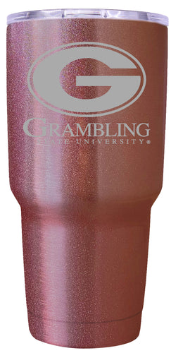 Grambling State Tigers Premium Laser Engraved Tumbler - 24oz Stainless Steel Insulated Mug Rose Gold