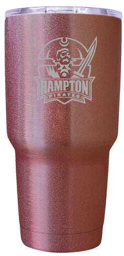 Hampton University Premium Laser Engraved Tumbler - 24oz Stainless Steel Insulated Mug Rose Gold