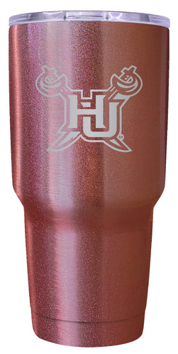Hampton University 24 oz Engraved Insulated Stainless Steel Tumbler Rose Gold Officially Licensed Single