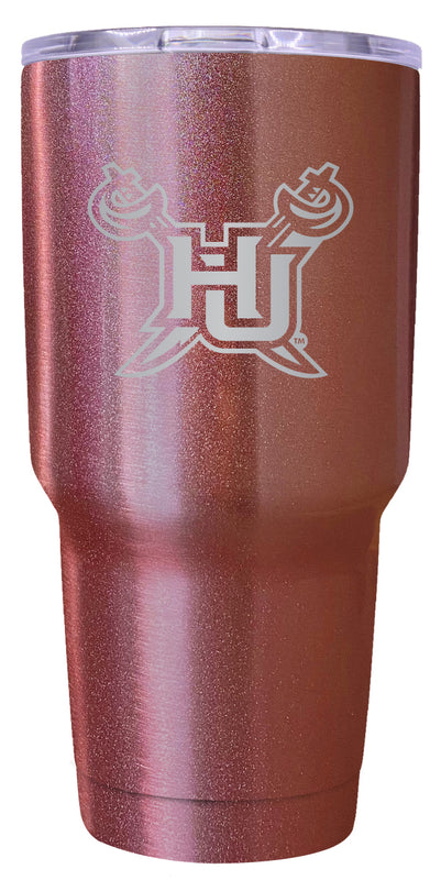 Hampton University 24 oz Engraved Insulated Stainless Steel Tumbler Rose Gold Officially Licensed Single
