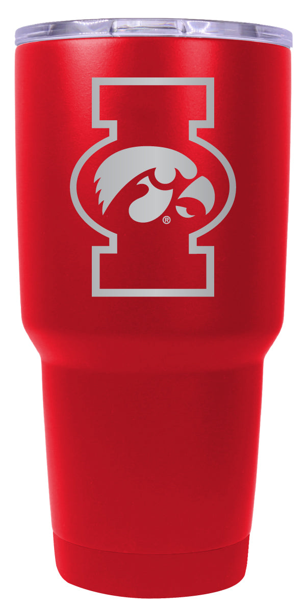 Iowa Hawkeyes 24 oz Engraved Insulated Stainless Steel Tumbler Red Officially Licensed 2-Pack
