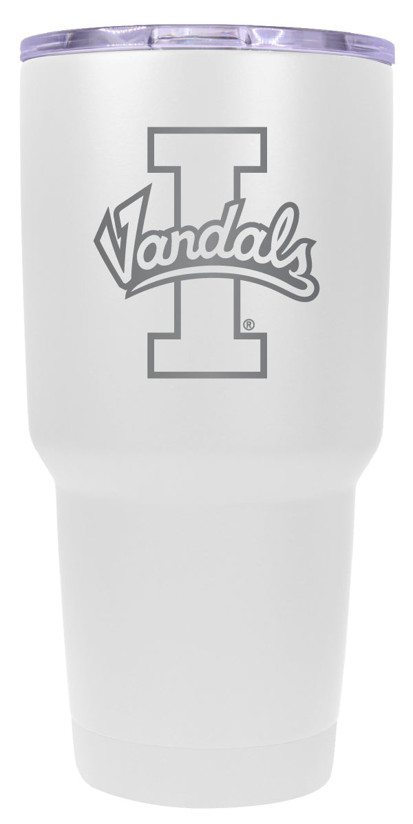 Idaho Vandals 24 oz Engraved Insulated Stainless Steel Tumbler White Officially Licensed Single