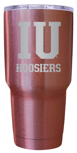 Indiana Hoosiers 24 oz Engraved Insulated Stainless Steel Tumbler Rose Gold Officially Licensed Single