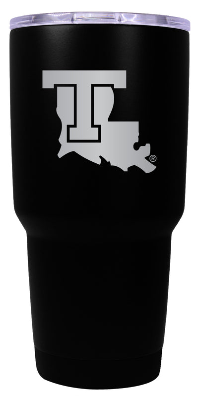 Louisiana Tech Bulldogs 24 oz Engraved Insulated Stainless Steel Tumbler Black Officially Licensed 2-Pack