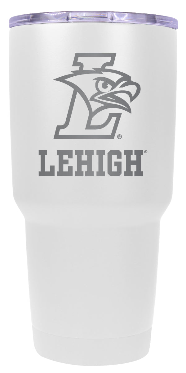 Lehigh University Mountain Hawks 24 oz Engraved Insulated Stainless Steel Tumbler White Officially Licensed 2-Pack