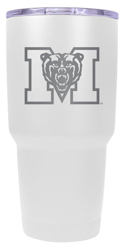 Mercer University 24 oz Engraved Insulated Stainless Steel Tumbler White Officially Licensed Single
