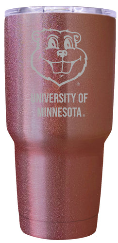 Minnesota Gophers Premium Laser Engraved Tumbler - 24oz Stainless Steel Insulated Mug Rose Gold