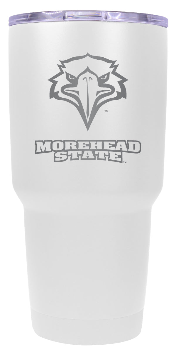 Morehead State University 24 oz Engraved Insulated Stainless Steel Tumbler White Officially Licensed Single
