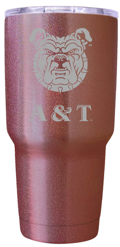 North Carolina A&T State Aggies Premium Laser Engraved Tumbler - 24oz Stainless Steel Insulated Mug Rose Gold