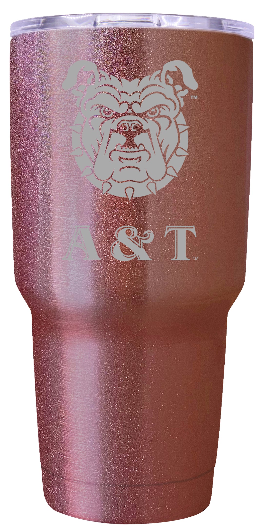 North Carolina A&T State Aggies Premium Laser Engraved Tumbler - 24oz Stainless Steel Insulated Mug Rose Gold