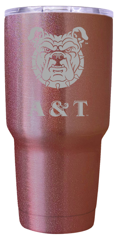 North Carolina A&T State Aggies Premium Laser Engraved Tumbler - 24oz Stainless Steel Insulated Mug Rose Gold