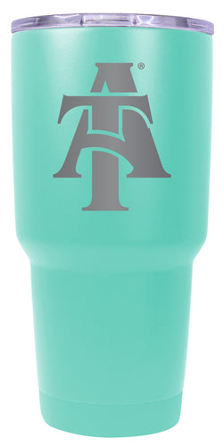 North Carolina A&T State Aggies 24 oz Engraved Insulated Stainless Steel Tumbler Seafoam Officially Licensed Single