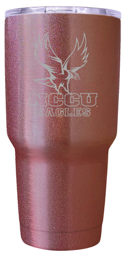 North Carolina Central Eagles Premium Laser Engraved Tumbler - 24oz Stainless Steel Insulated Mug Rose Gold