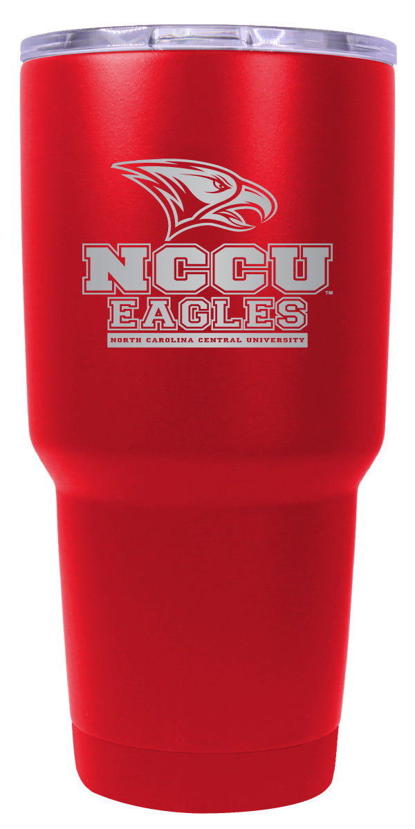 North Carolina Central Eagles 24 oz Engraved Insulated Stainless Steel Tumbler Red Officially Licensed Single