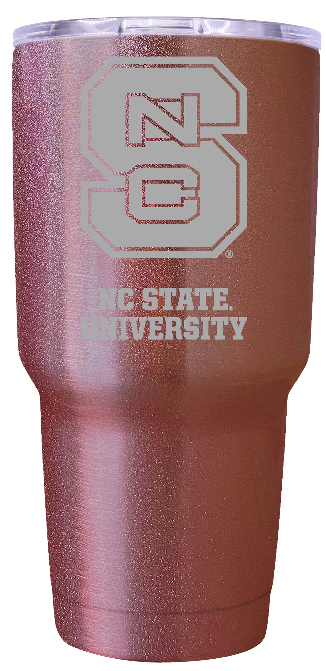 NC State Wolfpack Premium Laser Engraved Tumbler - 24oz Stainless Steel Insulated Mug Rose Gold