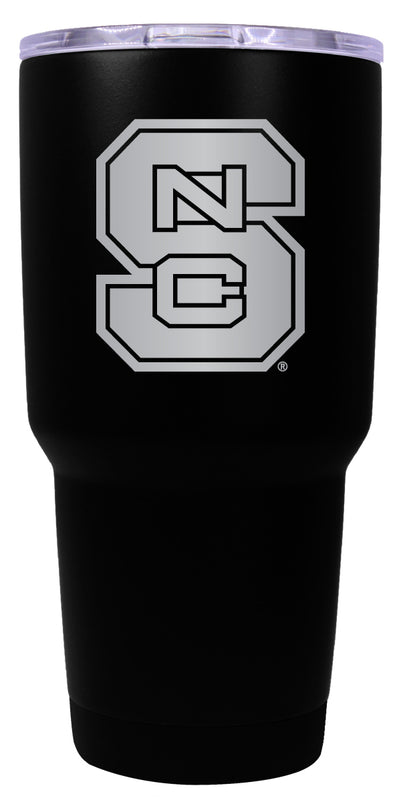 NC State Wolfpack 24 oz Engraved Insulated Stainless Steel Tumbler Black Officially Licensed Single