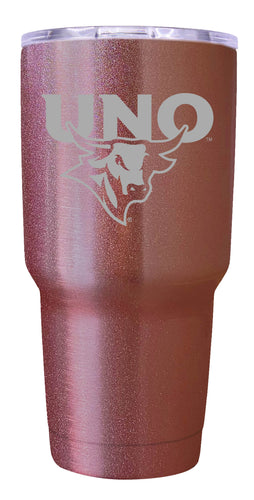 Nebraska at Omaha Premium Laser Engraved Tumbler - 24oz Stainless Steel Insulated Mug Rose Gold