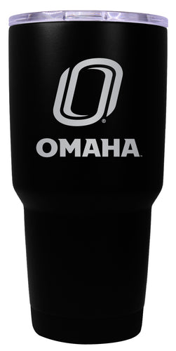 Nebraska at Omaha 24 oz Engraved Insulated Stainless Steel Tumbler Black Officially Licensed Single