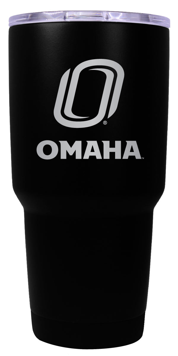 Nebraska at Omaha 24 oz Engraved Insulated Stainless Steel Tumbler Black Officially Licensed Single