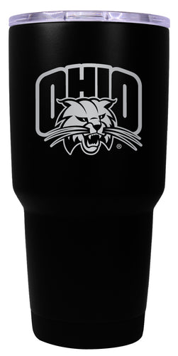 Ohio University 24 oz Engraved Insulated Stainless Steel Tumbler Black Officially Licensed Single