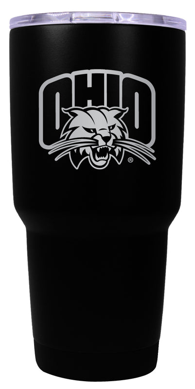 Ohio University 24 oz Engraved Insulated Stainless Steel Tumbler Black Officially Licensed Single