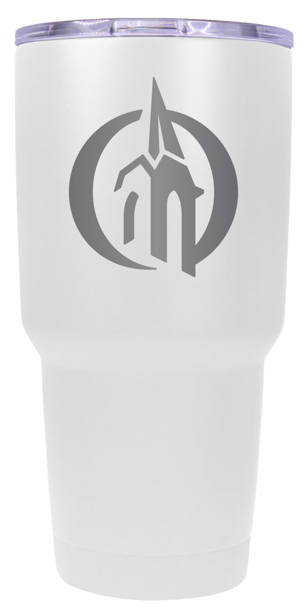 Otterbein University 24 oz Engraved Insulated Stainless Steel Tumbler White Officially Licensed 2-Pack