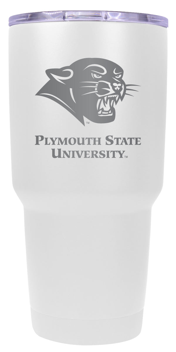 Plymouth State University 24 oz Engraved Insulated Stainless Steel Tumbler White Officially Licensed 2-Pack