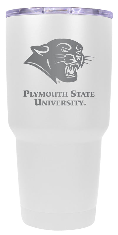 Plymouth State University 24 oz Engraved Insulated Stainless Steel Tumbler White Officially Licensed 2-Pack