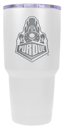 Purdue Boilermakers 24 oz Engraved Insulated Stainless Steel Tumbler White Officially Licensed 2-Pack