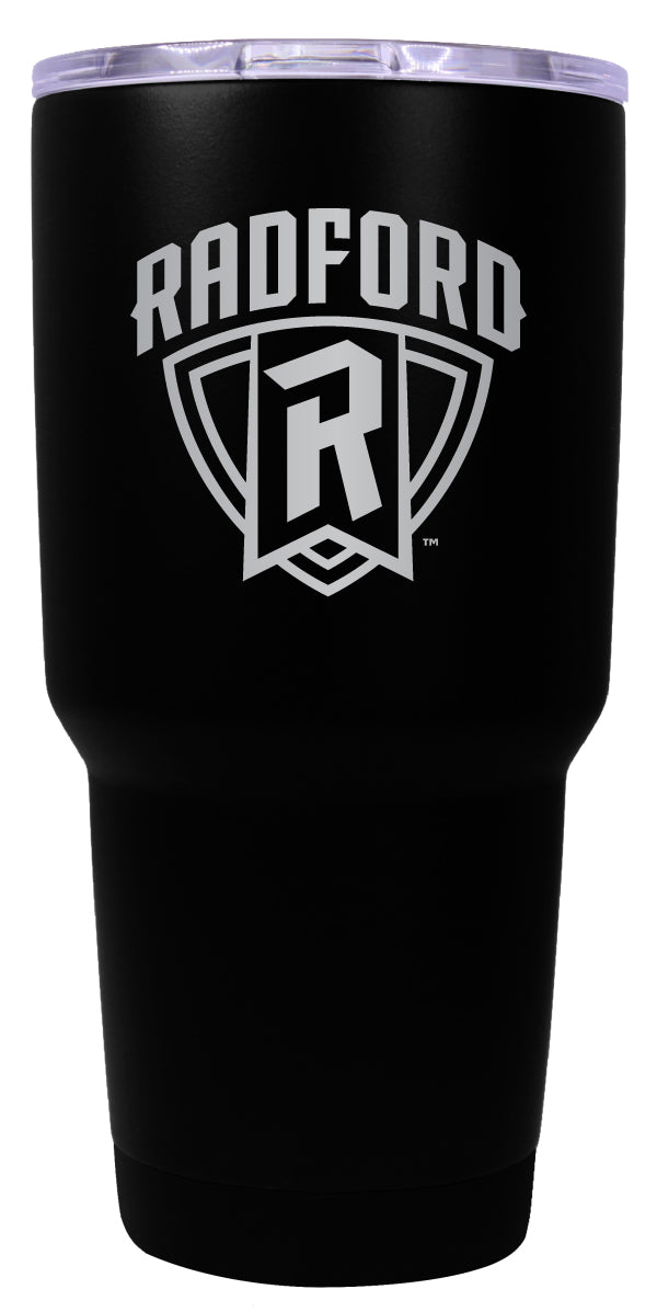 Radford University Highlanders 24 oz Engraved Insulated Stainless Steel Tumbler Black Officially Licensed 2-Pack