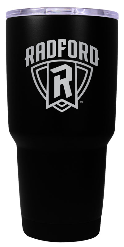 Radford University Highlanders 24 oz Engraved Insulated Stainless Steel Tumbler Black Officially Licensed 2-Pack