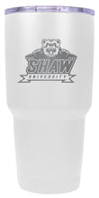 Load image into Gallery viewer, Shaw University Bears 24 oz Engraved Insulated Stainless Steel Tumbler White Officially Licensed Single
